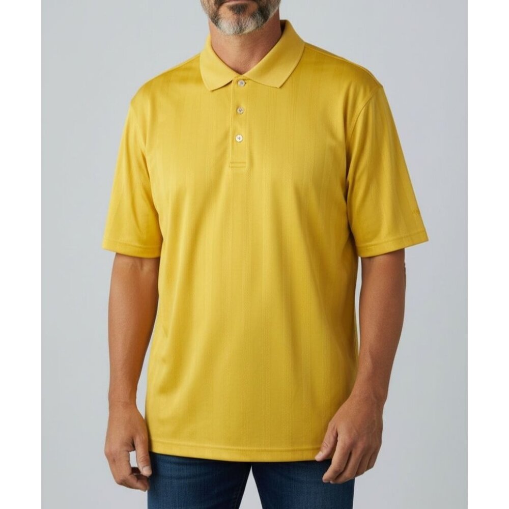 Ping Collection Yellow Polo Shirt XL Performance Dynamics Polyester Mens Short S